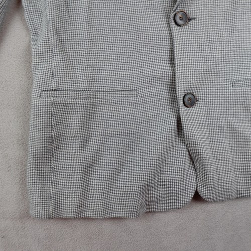 Giorgio Armani Blazer Mens 58 Gray Houndstooth Sport Coat Jacket Italy Stretch - Picture 6 of 22