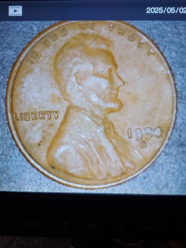 1954-S 1C RD Lincoln Cent Lot 3 Coins Vf/vg Wheat - Bild 8 von 9