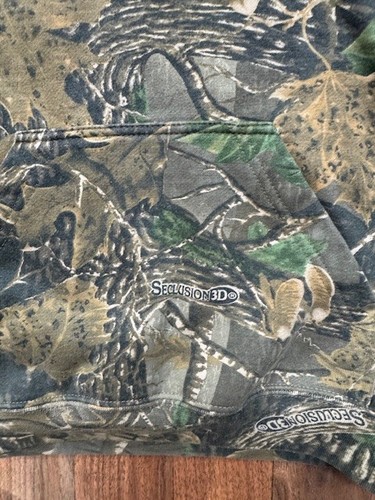 Vintage Cabelas Youth Kids MED Seclusion 3D Camo Hoodie Hooded Sweatshirt Logo - Picture 3 of 10