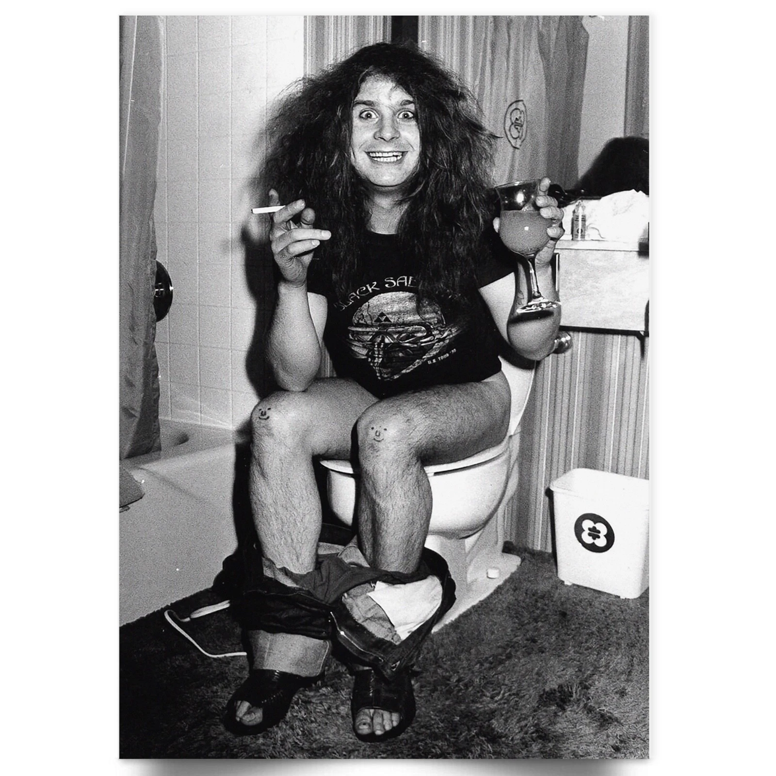 Ozzy Osbourne bathroom poster funny toilet decor print