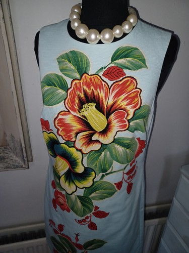 Cute WAREHOUSE Vibrant Floral Shift Dress - UK 16 - Fully Lined - Picture 3 of 7