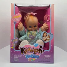 Vtg KEWPIE BABIES Doll 16" ROSE ART Giggles Soft Body 1993 Green Outfit