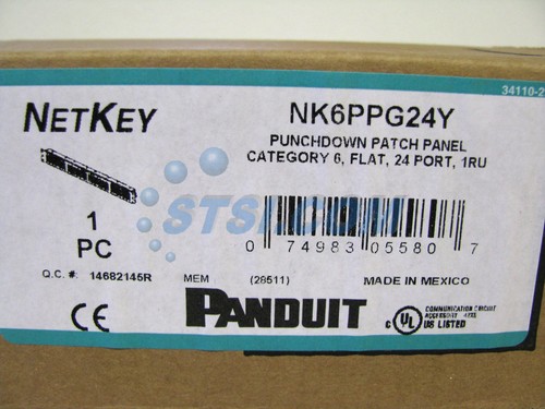 Panduit NetKey 24 ports Cat6 panneau patch punchdown NK6PPG24Y ~STSI - Photo 2/2