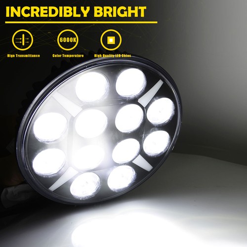 PAIR 9inch Round DRL LED Work Light Spot Driving Lamp Offroad Truck SUV UTV 4WD - Picture 8 of 18
