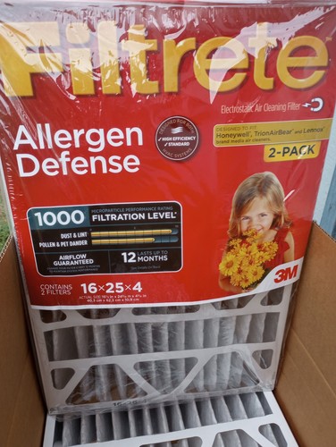 3M Filtrete 4" Micro Allergen Defense Air Filter 16x25x4 Original Wrapping - Picture 3 of 4