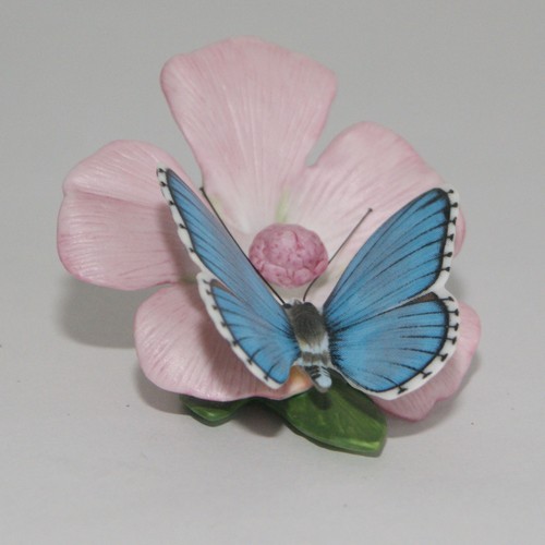 Vintage Franklin Mint Porzellan Schmetterlinge der Welt Adonis Blue Butterfly