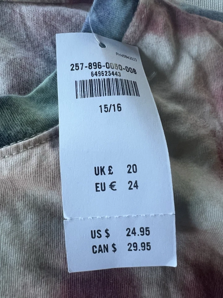 Camisa manga larga Abercrombie niños niñas talla 15/16 ligera nudo delantero nueva con etiquetas Foto 4 de 4