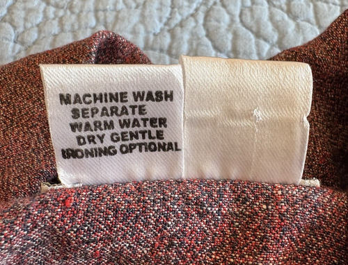 Vintage Flax Linen Medium Jeanne Englehart Pocket Shirt Maroon - Picture 5 of 8
