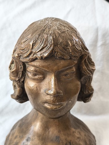 Schöner alter Bronzekopf 18 cm Bronze Junge Kopf Jüngling Büste Androgyn - Bild 19 von 24