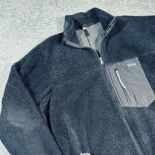 Vintage Patagonia Retro-X Fleecejacke Herren XL schwarz Quarter Zip Deep Pile - Bild 3 von 12
