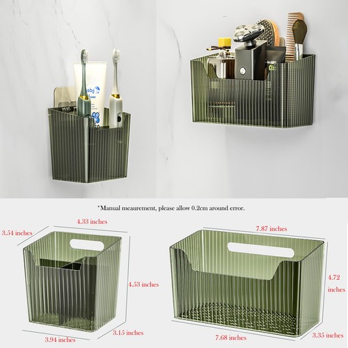 2er Set Aufbewahrung Organizer Eimer Wandmontage Dusche Caddy, Badezimmer Regale S... - Bild 7 von 8