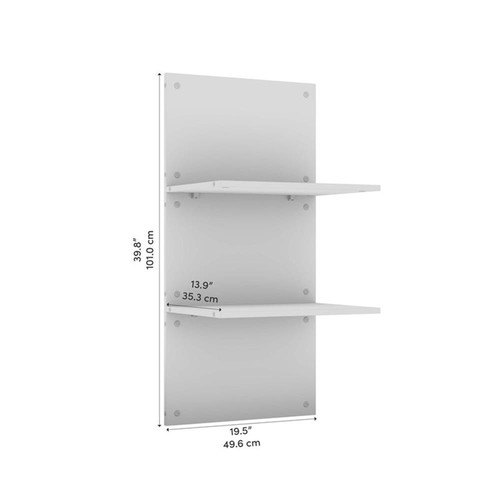 Cielo 20W Floating Shelves in Rustic Brown and White - Engineered Wood - Picture 1 of 6