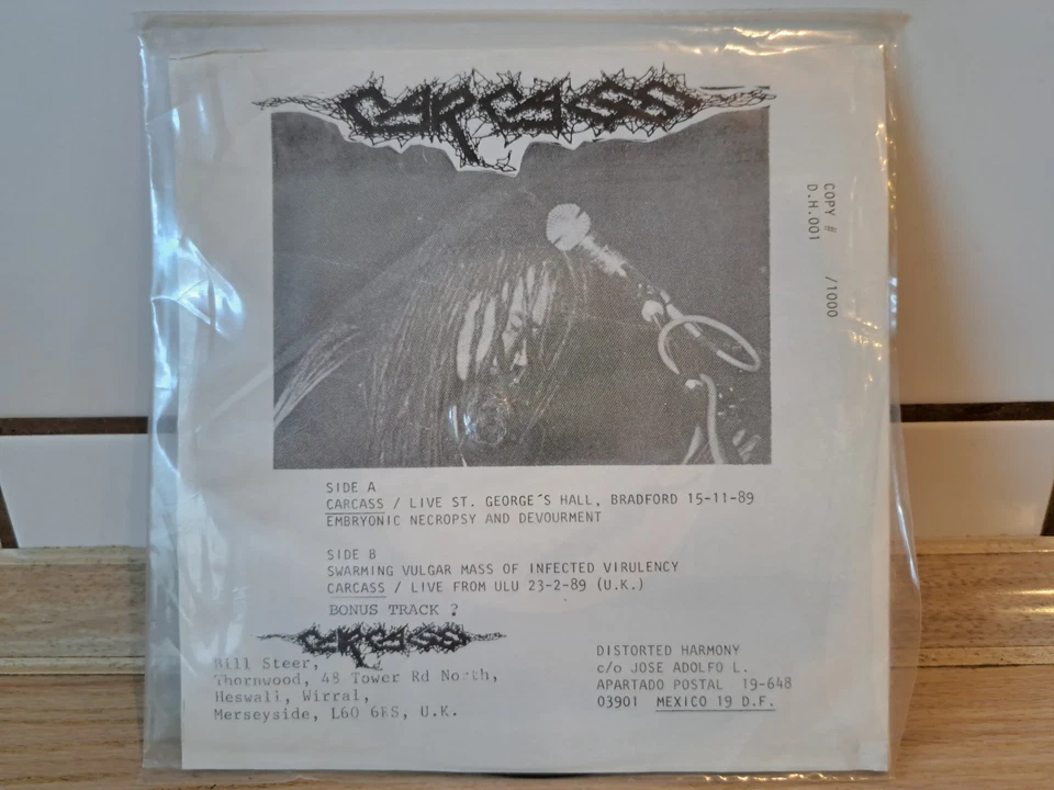 Carcass (UK) - Live St. George's Hall, Bradford 15/11/89 - 7" Vinyl (1990) - Bild 2 von 4
