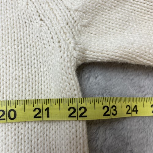 Suéter para mujer Hanna Andersson XL mezcla de lana marfil bordado floral Pullover - Imagen 7 de 8