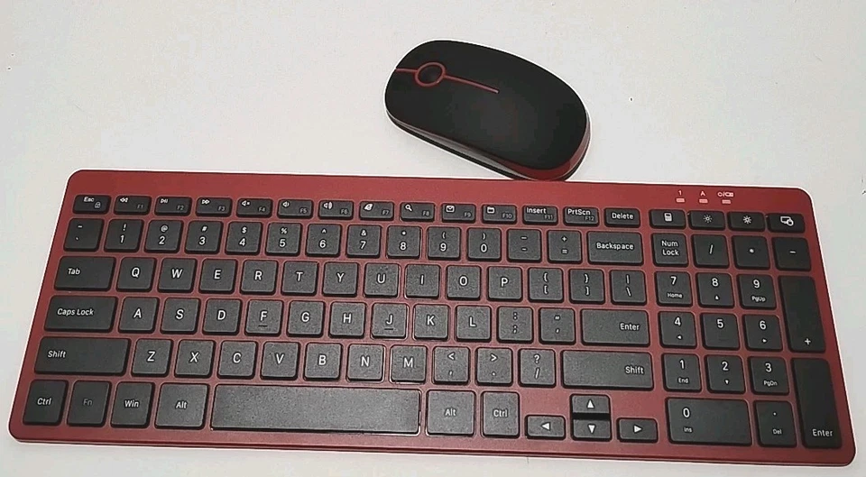 SlimJelly Comb Wireless Keyboard and Mouse Combo 2.4G (Red With Chip New In Box - Image 2 of 4
