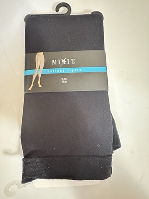 MIXIT Tights Size S/M Nylon Spandex Spring Black Footless Tights