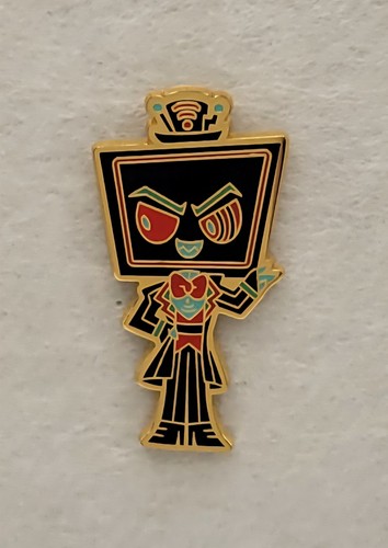 Hazbin Hotel Chibi Vox Gold Enamel Pin Vivziepop Sharkrobot The Vees