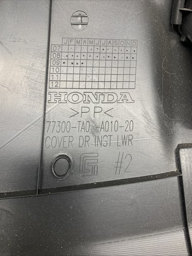 Honda Accord 2008-2012 sedán inferior rodillera tablero columna instrumento cubierta fabricante de equipos originales - Imagen 3 de 4