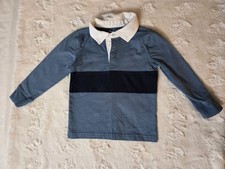 Tommy Bahama Kids Rugby Polo Long Sleeve Shirt Blue Size 2T EUC
