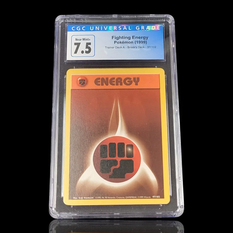 1999 Pokemon Card Fighting Energy 97/102 Trainer Deck A Brock's Deck CGC 7.5 NM+ - Image 2 of 4