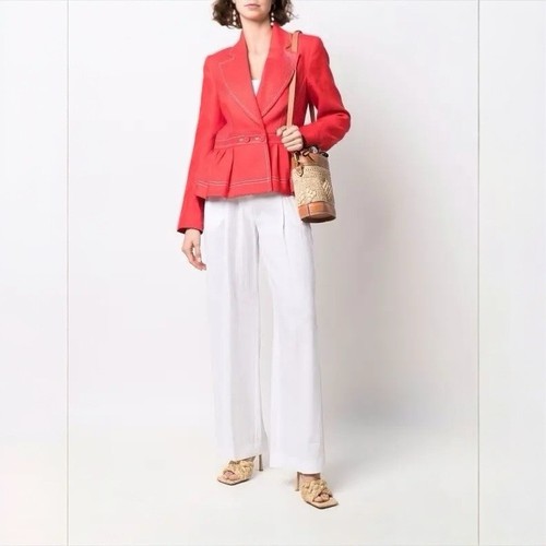 Zimmermann Postcard Peplum Linen Jacket Size 0 NWT - Picture 1 of 12