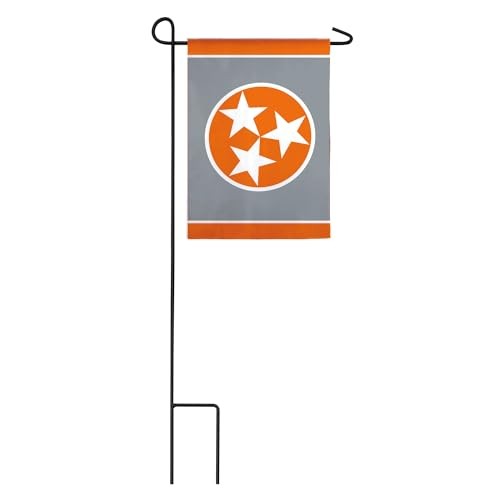 Tennessee Tri Star, Grey Garden Applique Flag | Patriotic Garden Flag 12x18 - Picture 2 of 7