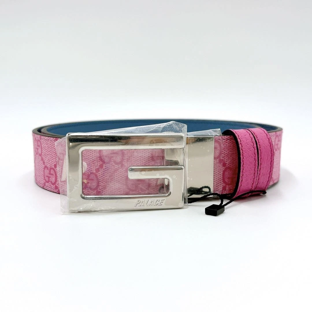 Gucci Palace x Supreme Ceinture Réversible Motif GG Logo P Homme/Femme Noir Marron