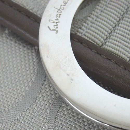 Authentic Salvatore Ferragamo AU-21-5380 Gancini Shoulder Bag canvas [Used] - Picture 9 of 19