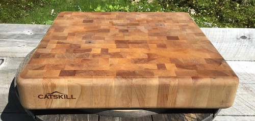 Catskill Handwerker dick quadratisch Holz Schneiden Metzger Block Schneidebrett 18"