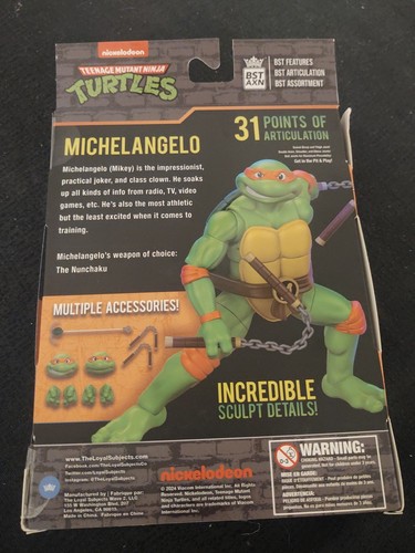 Figura de acción Teenage Mutant Ninja Turtles Michelangelo BST AXN de 5 pulgadas - Imagen 2 de 3