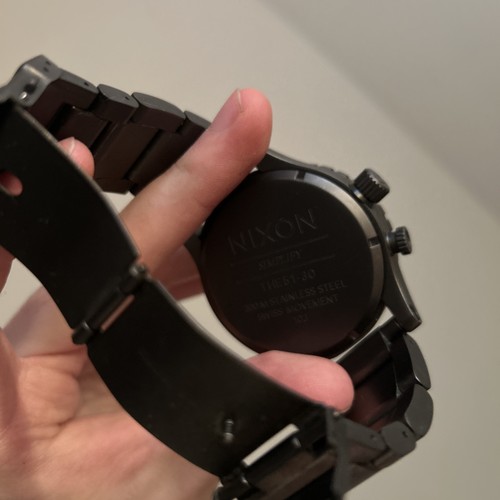 Reloj de cuarzo para hombre Nixon 51-30 esfera negra acero inoxidable A057-680 - Imagen 6 de 6