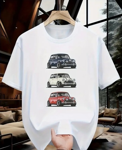 🇬🇧Red White & Black Mini Cooper White T Shirt 2XL 44” Lightweight & Breathable - Picture 2 of 8