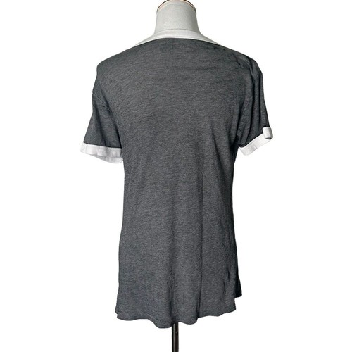 Victoria's Secret P Logo Tee Size S Distressed Gray Short Sleeve Lightweight - Picture 2 of 13