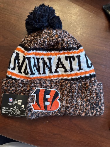 New Era Cincinnati Bengals Cuffed Knit Beanie Cap with Pom