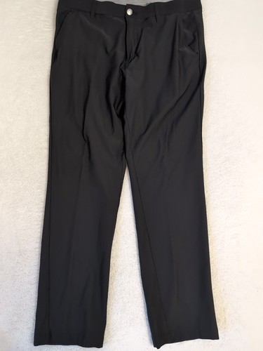Adidas Ultimate 365 Golf Pants Solid Black Men's W33 L28 Nylon Stretch - Picture 6 of 9
