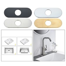 6" Faucet Deck Plate Stainless Steel Black/Chrome plated/Brushed Nickel/ Gold