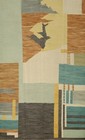 Modern Abstract Kilim Reversible Area Rug 7x10 with Earthy Tones Design Carpet