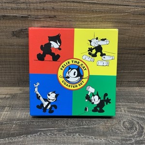 Felix The Cat 4" Gloss Coasters 4 piece Set Red Yellow Blue Green Dark Horse