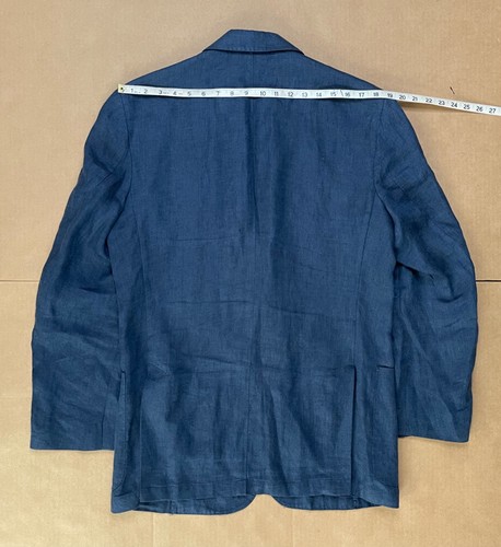 Blazer sportivo Peter Millar uomo 40R 100% lino blu destrutturato - Foto 6 di 10