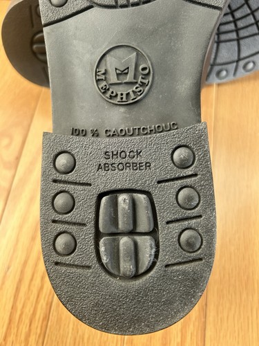 Mocassini da uomo in pelle nera MEPHISTO Penny scarpe eleganti comode taglia-9 US - Foto 7 di 10