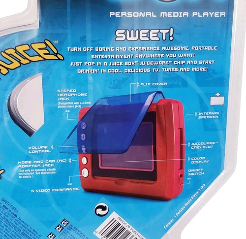 Vintage 2004 Mattel Juice Box MP3 und JPEG Personal Media Player rot neu versiegelt - Bild 7 von 9