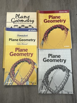 Abeka Plane Geometry 9-12th Grade High School Student Books and Teacher Key