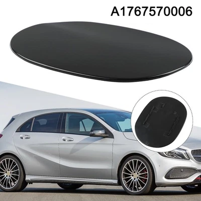 Sleek Black Finish Fuel Flap Cover For Mercedes W176 Compatible Models - Image 1 of 4