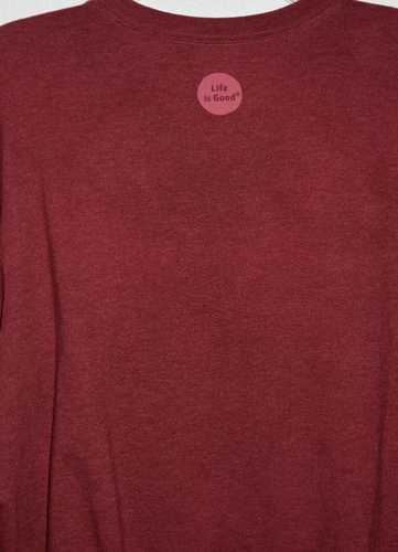 Life Is Good Men Med Shirt Long Sleeve BE THE PERSON YOUR DOG THINKS YOU ARE red - Picture 13 of 15