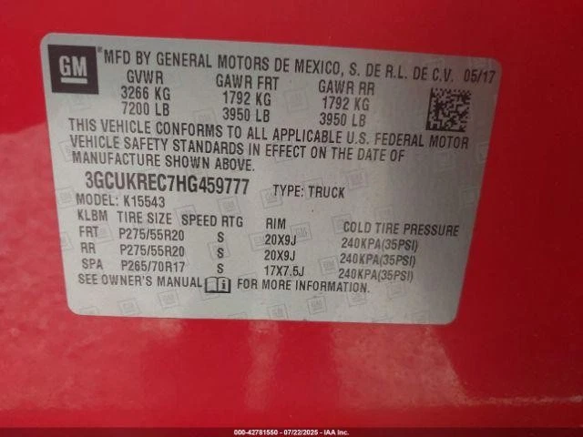 Used Front Right Seat Front fits: 2017 Chevrolet Silverado 1500 pickup classic s Foto 4 de 4