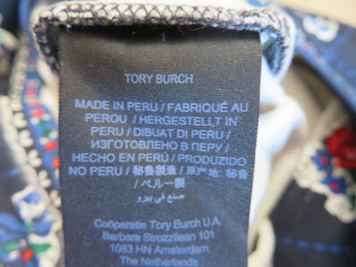 VESTIDO CAMISETA ESTAMPADO TORY BURCH AZUL MARINO FLORAL, TALLA XXS - Imagen 7 de 10