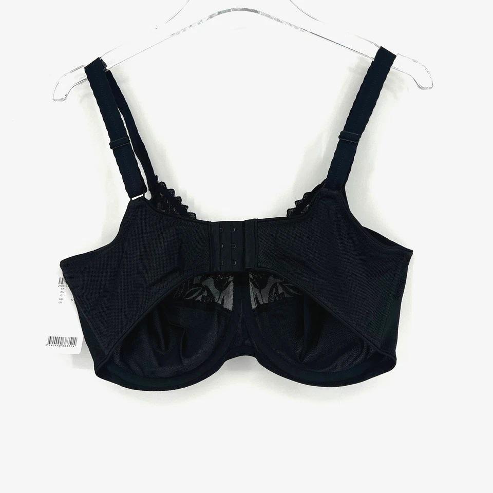 Sexy sujetador de cobertura completa Chantelle Amazone para mujer 42 DDD con aros de encaje negro Foto 2 de 4