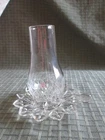 Vintage Federal glass petal candle holder hurricane lamp