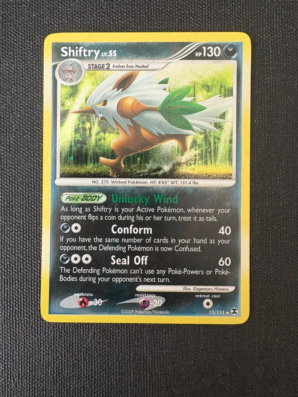 Pokemon TCG - Shiftry 13/111 Rising Rivals Holo - LP/NM