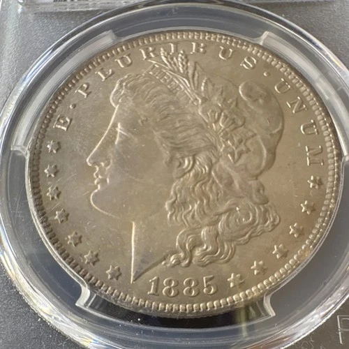 Morgan Silver Dollar $1 Coin 1885 New Orleans Mint PCGS MS65 0.9 Silver
